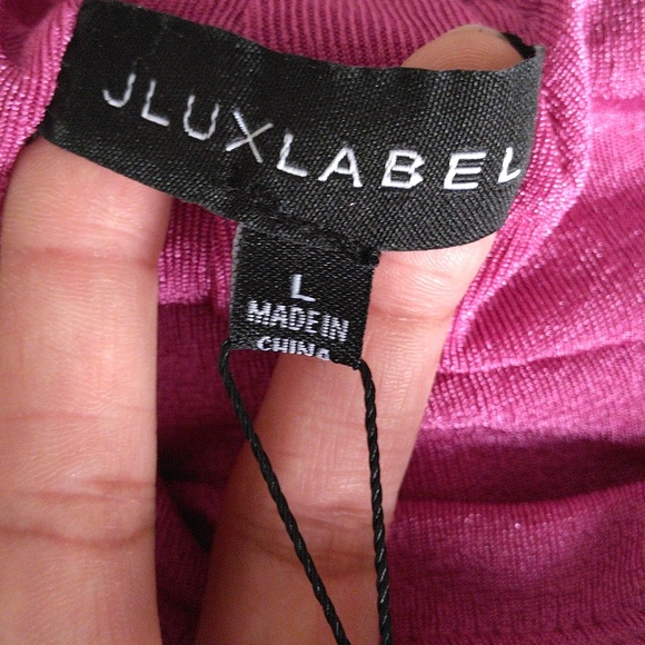 NWT JLuxLabel Size Large Fushcia Pink Tie Skirt - Picture 4 of 13